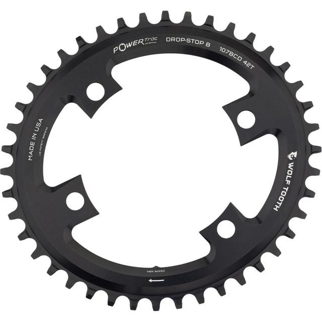 (取寄) ウルフトゥースコンポーネンツ スラム コンパチブル 107 BCD オーバル チェーンリング Wolf Tooth Components SRAM Compatible 107 BCD Oval Chainring Black