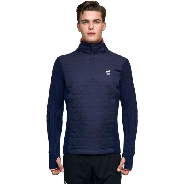 (取寄) ビヨルンダーリ メンズ コンフィー 1/2-ジップ セーター - メンズ Bjorn Daehlie men Comfy 1/2-Zip Sweater - Men's Evening Blue