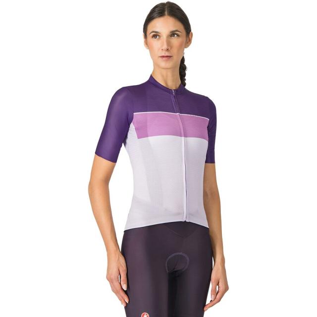 (取寄) カステリ レディース エレガント ショートスリーブ ジャージ - ウィメンズ Castelli women Elegante Short-Sleeve Jersey - Women's Orchid Petal/Hortensia/Purpleの通販は 35,750円