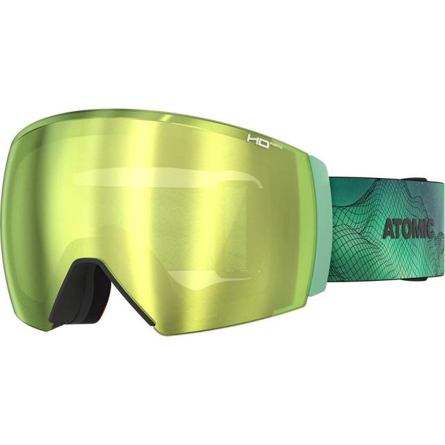 (取寄) アトミック レベント Q エル シグニチャー ゴーグルズ - ティム Atomic Revent Q L Signature Goggles - Tim Durtschi Aurora Borealis/Green Gold HD Photo/Clear