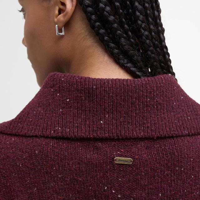 (取寄) バブアー レディース 1/2-ジップ ニット セーター - ウィメンズ Barbour women Lavensdale 1/2-Zip Knit Sweater - Women's Black Cherry