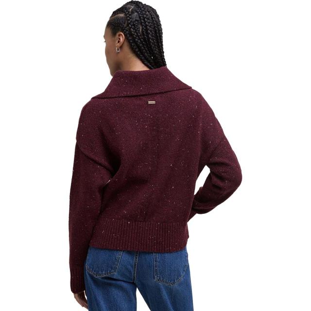 (取寄) バブアー レディース 1/2-ジップ ニット セーター - ウィメンズ Barbour women Lavensdale 1/2-Zip Knit Sweater - Women's Black Cherry