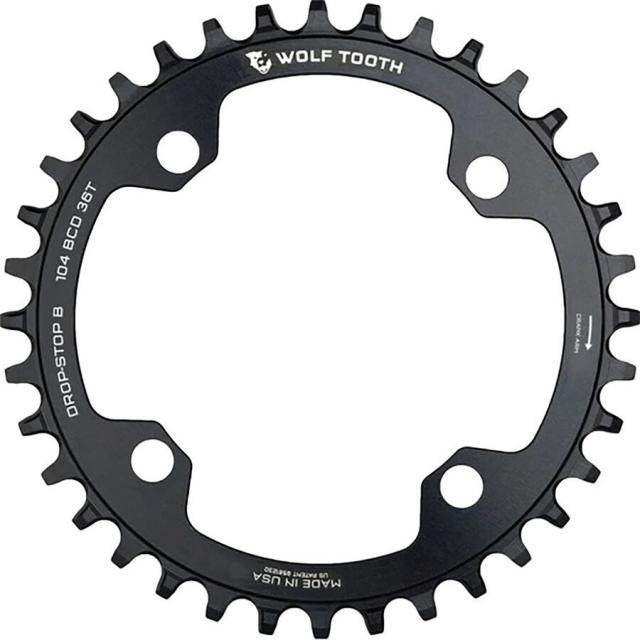(取寄) ウルフトゥースコンポーネンツ 104 BCD チェーンリング フォア シマノ 12-スピード Wolf Tooth Components 104 BCD Chainring For Shimano 12-Speed Black