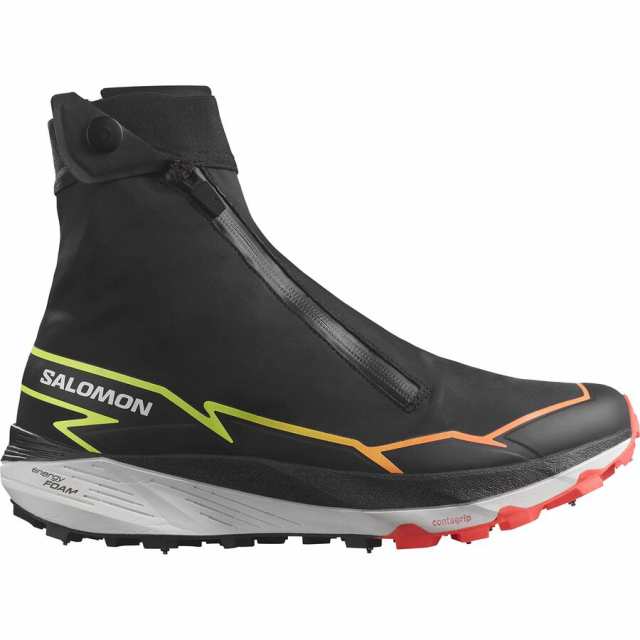 (取寄) サロモン ウィンター クロス スパイク シューズ Salomon Winter Cross Spike Shoe Black/Fiery Coral/Safety Yellow