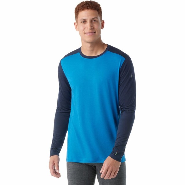 (取寄) スマートウール メンズ クラシック オール-シーズン メリノ ベース レイヤー - メンズ Smartwool men Classic All-Season Merino Base Layer - Men's Laguna Blue/Deep Navyの通販は