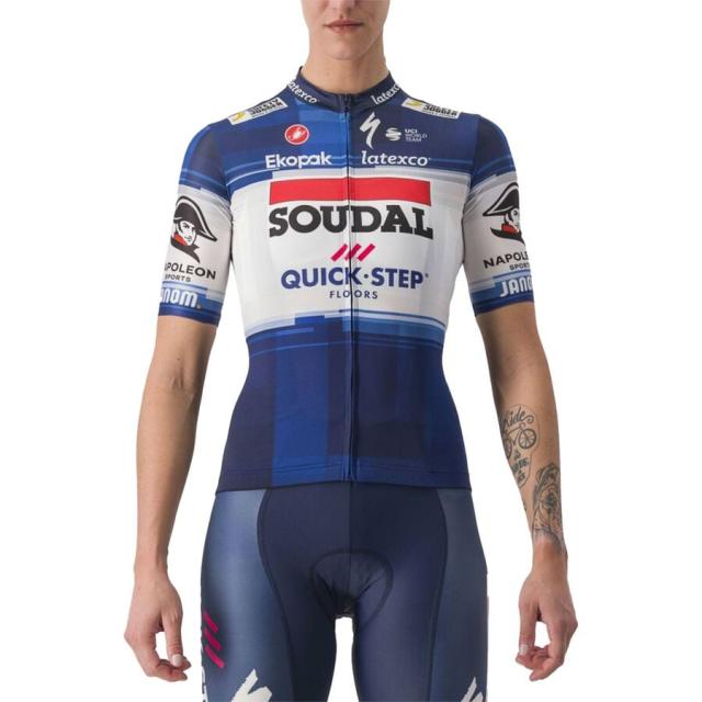 (取寄) カステリ レディース クイック-ステップ コンペティツィオーネ ジャージ - ウィメンズ Castelli women Quick-Step Competizione Jersey - Women's Dark Blue/Whiteの通販は 29,290円