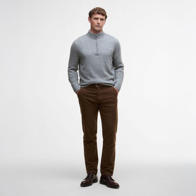 (取寄) バブアー メンズ ケルソン 1/2-ジップ ニット ジャンパー - メンズ Barbour men Kelson 1/2-Zip Knitted Jumper - Men's Grey Marl