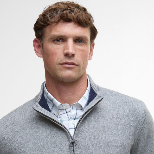 (取寄) バブアー メンズ ケルソン 1/2-ジップ ニット ジャンパー - メンズ Barbour men Kelson 1/2-Zip Knitted Jumper - Men's Grey Marl
