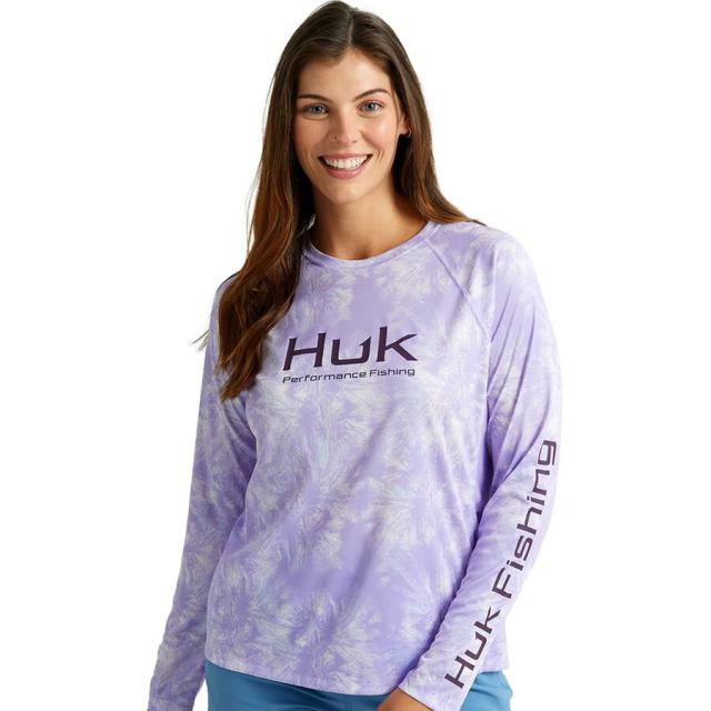(取寄) ハック レディース アクア ダイ パシュート クルー トップ - ウィメンズ Huk women Aqua Dye Pursuit Crew Top - Women's Lavenderの通販は