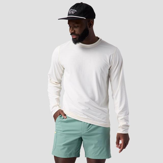 (取寄) バックカントリー メンズ タホ サン ロングスリーブ クルー シャツ - メンズ Backcountry men Tahoe Sun Long-Sleeve Crew Shirt - Men's Egret