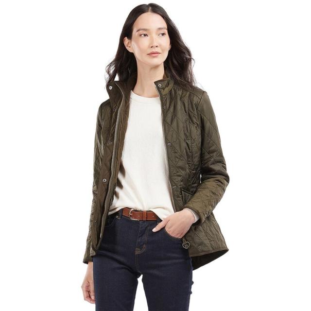 (取寄) バブアー レディース キャバルリー ポーラーキルト ジャケット - ウィメンズ Barbour women Cavalry Polarquilt Jacket - Women's Dark Olive/Olive