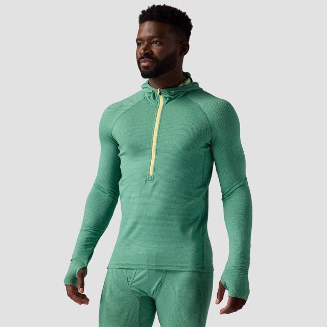 (取寄) バックカントリー メンズ パインズ ベースレイヤー— 1/2-ジップ スキューバ トップ - メンズ Backcountry men Pines Microgrid Ultra-Lt Baselayer 1/2-Zip Scuba Top - Men's Gearhead Green