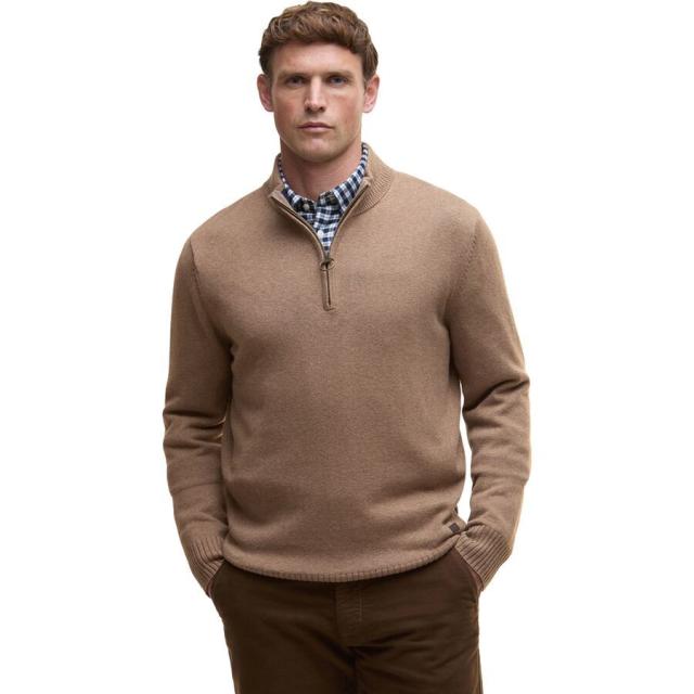 (取寄) バブアー メンズ ケルソン 1/2-ジップ ニット ジャンパー - メンズ Barbour men Kelson 1/2-Zip Knitted Jumper - Men's Stone