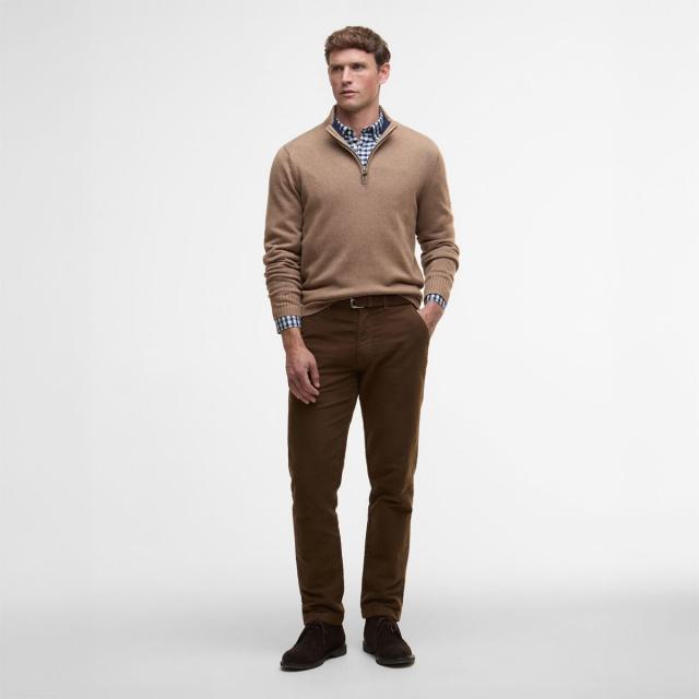 (取寄) バブアー メンズ ケルソン 1/2-ジップ ニット ジャンパー - メンズ Barbour men Kelson 1/2-Zip Knitted Jumper - Men's Stone