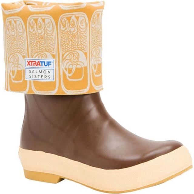 (取寄) エクストラタフ レディース レガシー サーモン シスターズ 15インチ ブーツ - ウィメンズ Xtratuf women Legacy Salmon Sisters 15in Boot - Women's Brown/Tin Fish