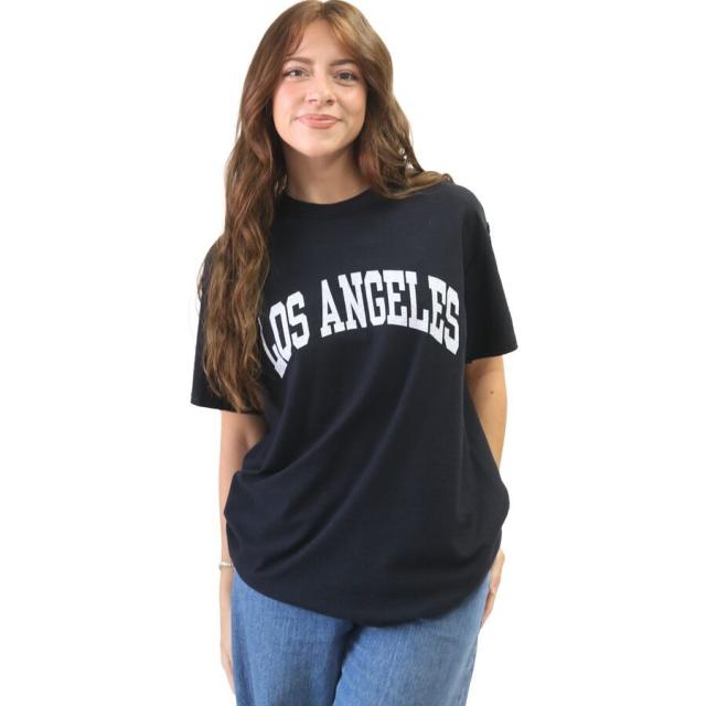 (取寄) レディース ロス エンゼルス バーシティ T-シャツ - ウィメンズ Best Regards women Los Angeles Varsity T-Shirt - Women's Black