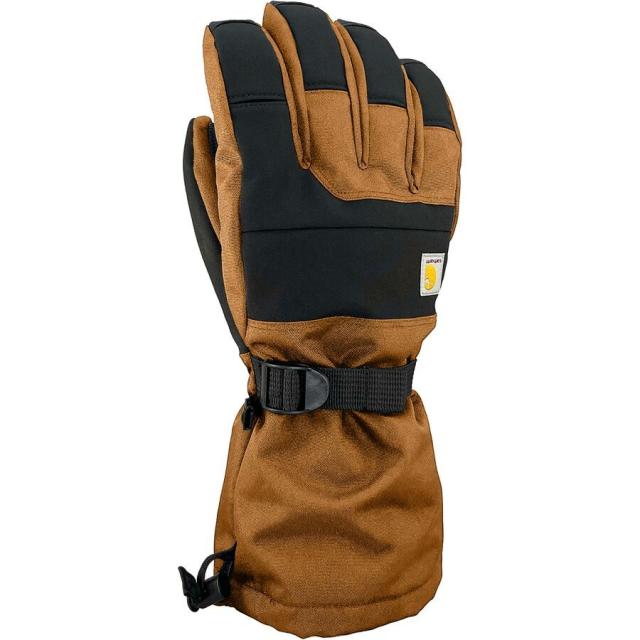(取寄) メンズ ストーム ディフェンダー インサレーテッド ガントレット グローブ - メンズ Carhartt Gloves men Storm Defender Insulated Gauntlet Glove - Men's Brown Black
