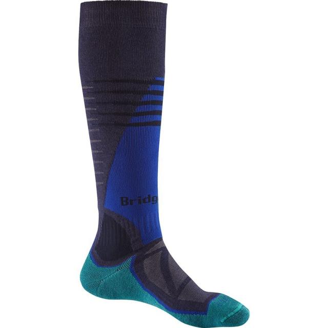 (取寄) ブリッジデール メンズ スキー ミッドウエイト メリノ パフォーマンス ソックス - メンズ Bridgedale men Ski Midweight Merino Performance Sock - Men's Navy/Petrol