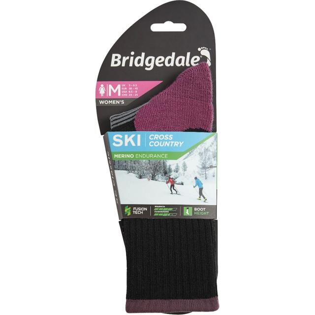 (取寄) ブリッジデール レディース スキー クロス カントリー メリノ エンデュランス ソックス - ウィメンズ Bridgedale women Ski Cross Country Merino Endurance Sock - Women's Black 取寄) ブリッジデール レディース スキー クロス カントリー メリノ