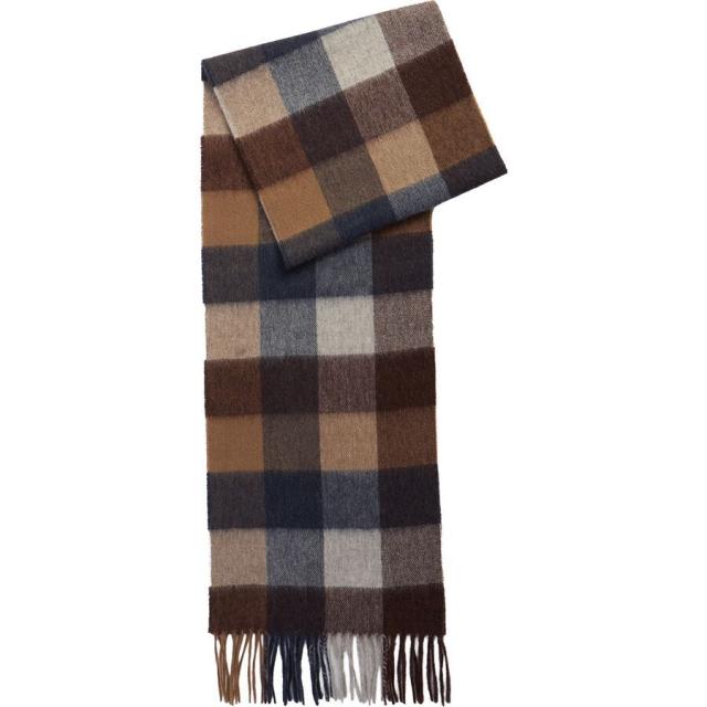 (取寄) バブアー ラージ タッタソール スカーフ Barbour Large Tattersall Scarf Midnight Oak