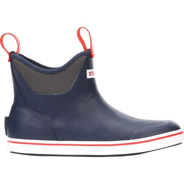 (取寄) エクストラタフ メンズ アンクル 6インチ デック ブーツ - メンズ Xtratuf men Ankle 6in Deck Boot - Men's Navy/Red