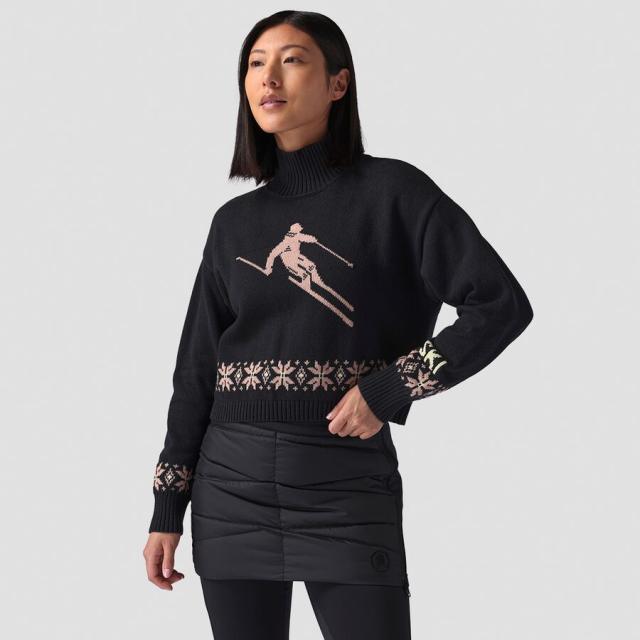 (取寄) バックカントリー レディース インターシャ スキー ジャンパー セーター - ウィメンズ Backcountry women Intarsia Ski Jumper Sweater - Women's Black