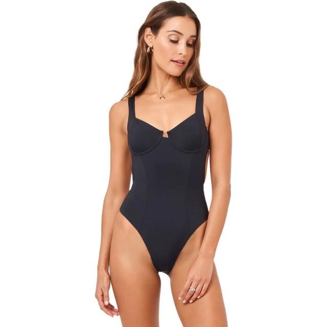 (取寄) Lスペース レディース ケンダル ワンピース クラシック スイムスーツ - ウィメンズ L Space women Kendal One-Piece Classic Swimsuit - Women's Blackの通販は 16,140円