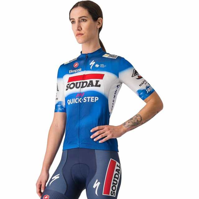 (取寄) カステリ レディース コンペティツィオーネ 3 ジャージ - ウィメンズ Castelli women Soudal/Q-S Competizione 3 Jersey - Women's Ceramic Blue/Whiteの通販は