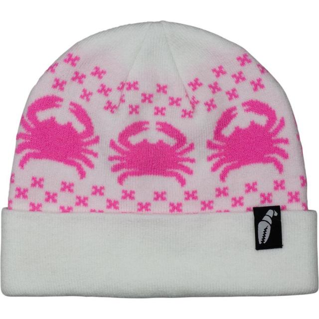 (取寄) クラブグラブ ビーニー Crab Grab Nordicrab Beanie White and Hot Pink
