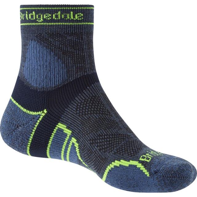 (取寄) ブリッジデール トレイル ラン ライトウェイト T2 メリノ パフォーマンス 3/4 クルー ソック Bridgedale Trail Run Lightweight T2 Merino Performance 3/4 Crew Sock Blue