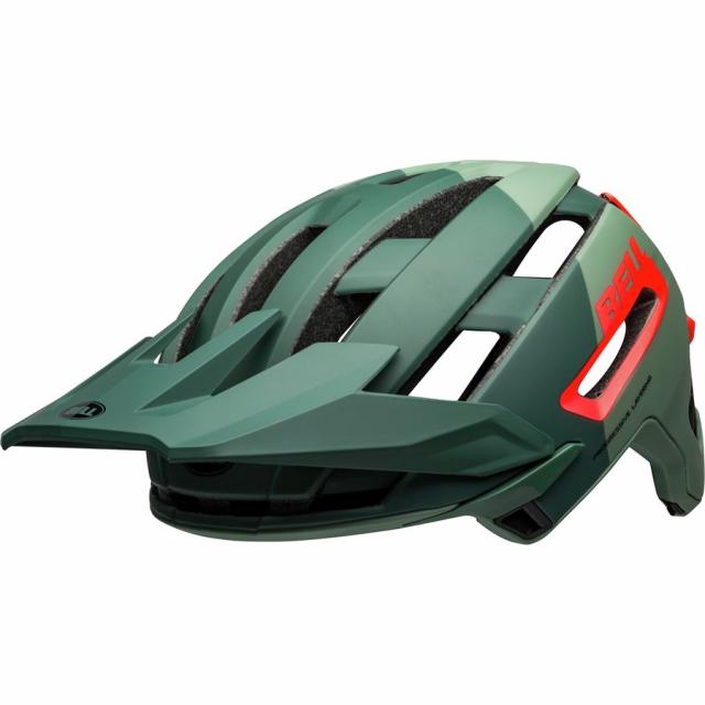 (取寄) ベル スーパー エアー ミプス ヘルメット Bell Super Air Mips Helmet Matte/Gloss Green/Infraredの通販は