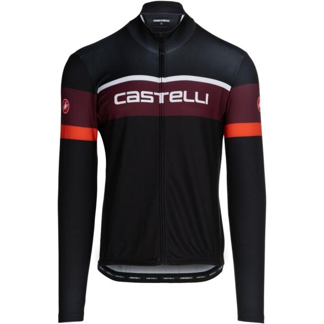 (取寄) カステリ メンズ パソスタ FZ リミテッド エディション ジャージ - メンズ Castelli men Passista FZ Limited Edition Jersey - Men's Black/Bordeaux/Fiery Red/Chalkの通販は 28,789円