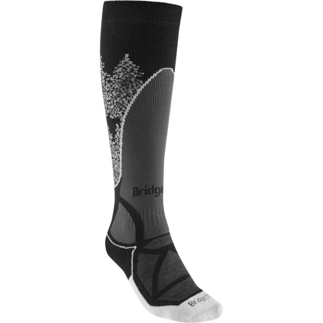 (取寄) ブリッジデール レディース スキー ミッドウエイト メリノ パフォーマンス ソックス - ウィメンズ Bridgedale women Ski Midweight Merino Performance Sock - Women's Black/White