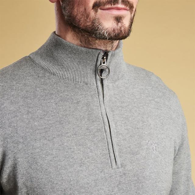 (取寄) バブアー メンズ コットン 1/2-ジップ セーター - メンズ Barbour men Cotton 1/2-Zip Sweater - Men's Grey Marl