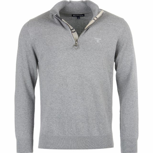 (取寄) バブアー メンズ コットン 1/2-ジップ セーター - メンズ Barbour men Cotton 1/2-Zip Sweater - Men's Grey Marl
