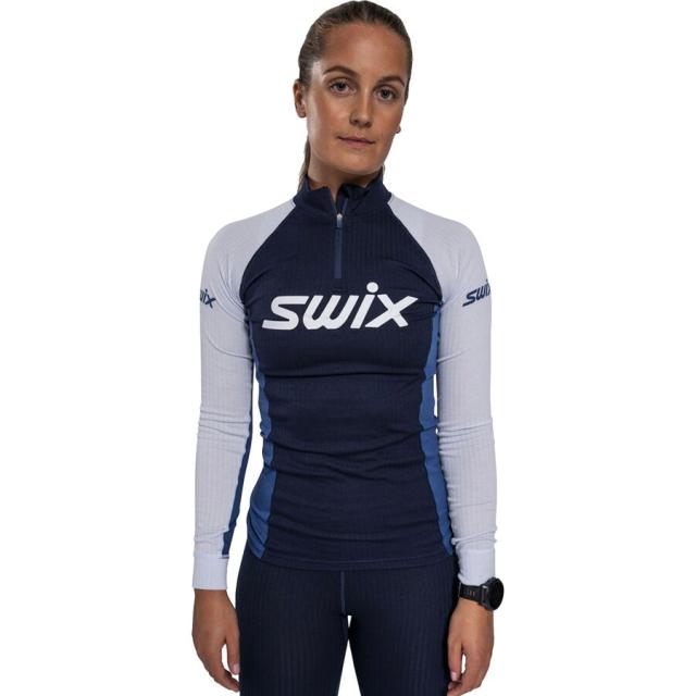 (取寄) スウィックス レディース レースX クラシック 1/2-ジップ トップ - ウィメンズ Swix women RaceX Classic 1/2-Zip Top - Women's Dark Navy/Lake Blueの通販は 15,797円