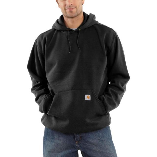 (取寄) カーハート メンズ ミッドウエイト プルオーバー フーデット スウェットシャツ - メンズ Carhartt men Midweight Pullover Hooded Sweatshirt - Men's Black-Pocket Logo