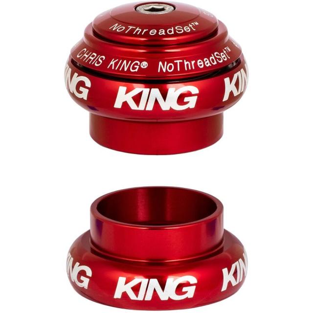 (取寄) クリスキング ノースレッドセット ヘッドセット - 1 1/8インチ Chris King NoThreadset Headset - 1 1/8in Red