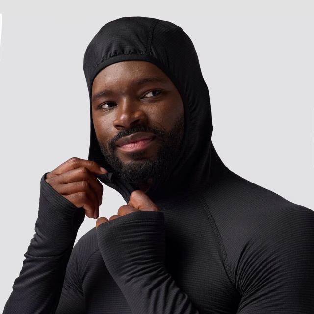 (取寄) バックカントリー メンズ パインズ ベースレイヤー— 1/2-ジップ スキューバ トップ - メンズ Backcountry men Pines Microgrid Ultra-Lt Baselayer 1/2-Zip Scuba Top - Men's Black