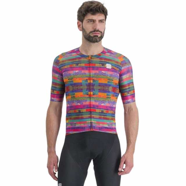 (取寄) スポーツフル メンズ グリッチ ボンバー ジャージ - メンズ Sportful men Glitch Bomber Jersey - Men's Multicolor Pinkの通販はサイクルウェア