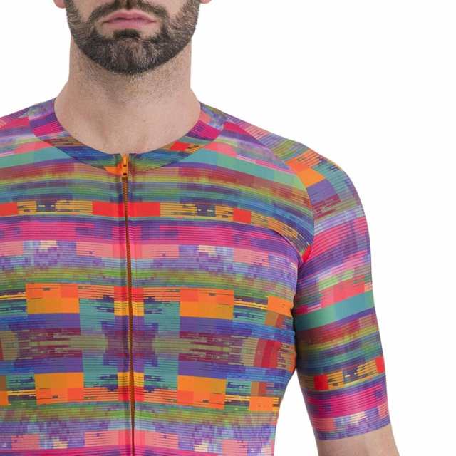 (取寄) スポーツフル メンズ グリッチ ボンバー ジャージ - メンズ Sportful men Glitch Bomber Jersey - Men's Multicolor Pinkの通販は