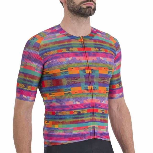 (取寄) スポーツフル メンズ グリッチ ボンバー ジャージ - メンズ Sportful men Glitch Bomber Jersey - Men's Multicolor Pinkの通販は