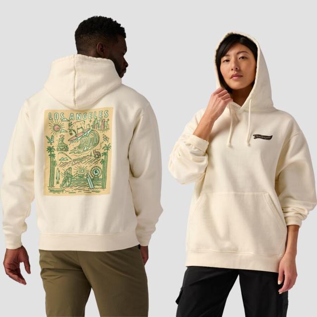 (取寄) バックカントリー ロス エンゼルス ポスター ブーディ Backcountry Los Angeles Poster Hoodie Vintage White