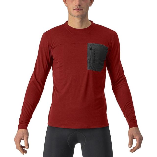 (取寄) カステリ メンズ メリノ ロング-スローブ ジャージ - メンズ Castelli men Merino Long-Sleeve Jersey - Men's Red Ochre/Dark Grayの通販は