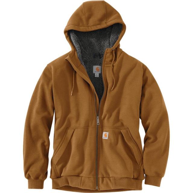 (取寄) カーハート メンズ レイン ディフェンダー ロックランド フルジップ フーデット スウェットシャツ - メンズ Carhartt men Rain Defender Rockland Full-Zip Hooded Sweatshirt - Men's Carhartt Brown