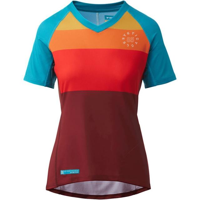 (取寄) イエティサイクルズ レディース エンデューロ ショートスリーブ ジャージ - ウィメンズ Yeti Cycles women Enduro Short-Sleeve Jersey - Women's Syrah Stripe