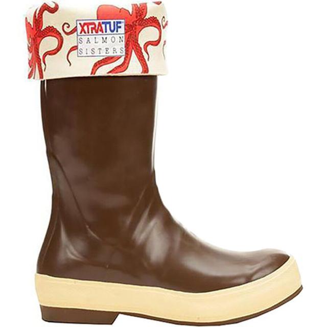 (取寄) エクストラタフ レディース レガシー サーモン シスターズ 15インチ ブーツ - ウィメンズ Xtratuf women Legacy Salmon Sisters 15in Boot - Women's Chocolate/Octopus
