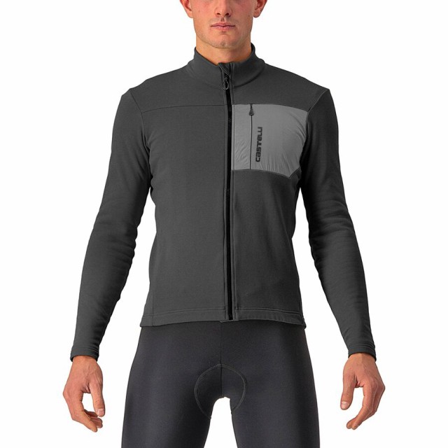(取寄) カステリ メンズ アンリミテッド トレイル ロング-スローブ ジャージ - メンズ Castelli men Unlimited Trail Long-Sleeve Jersey - Men's Dark Gray/Dark Grayの通販は 23,438円