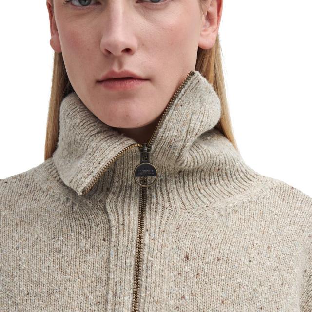 (取寄) バブアー レディース 1/2-ジップ ニット セーター - ウィメンズ Barbour women Lavensdale 1/2-Zip Knit Sweater - Women's Oatmeal