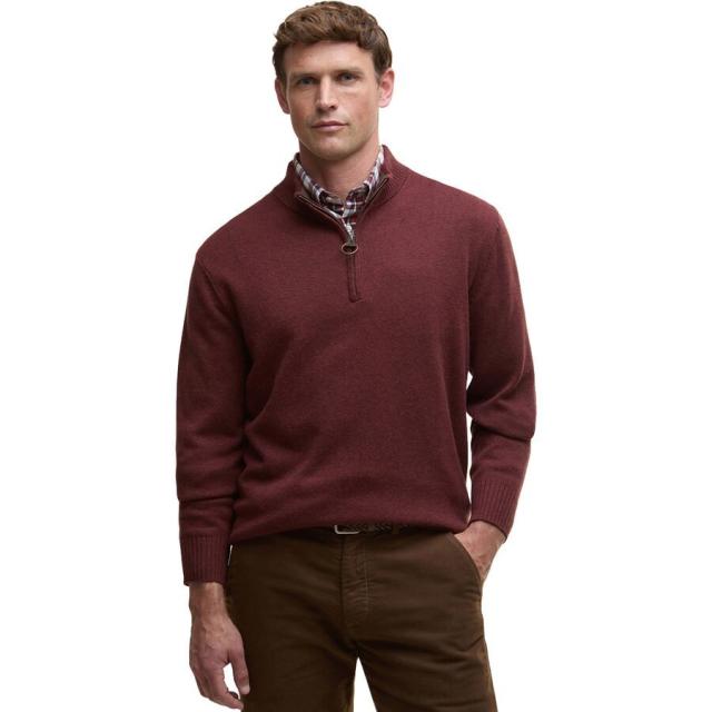 (取寄) バブアー メンズ ケルソン 1/2-ジップ ニット ジャンパー - メンズ Barbour men Kelson 1/2-Zip Knitted Jumper - Men's Fired Brick